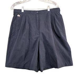 LizGolf Women's Chino Shorts Blue Size 12 Polyester Blend Slash Pockets